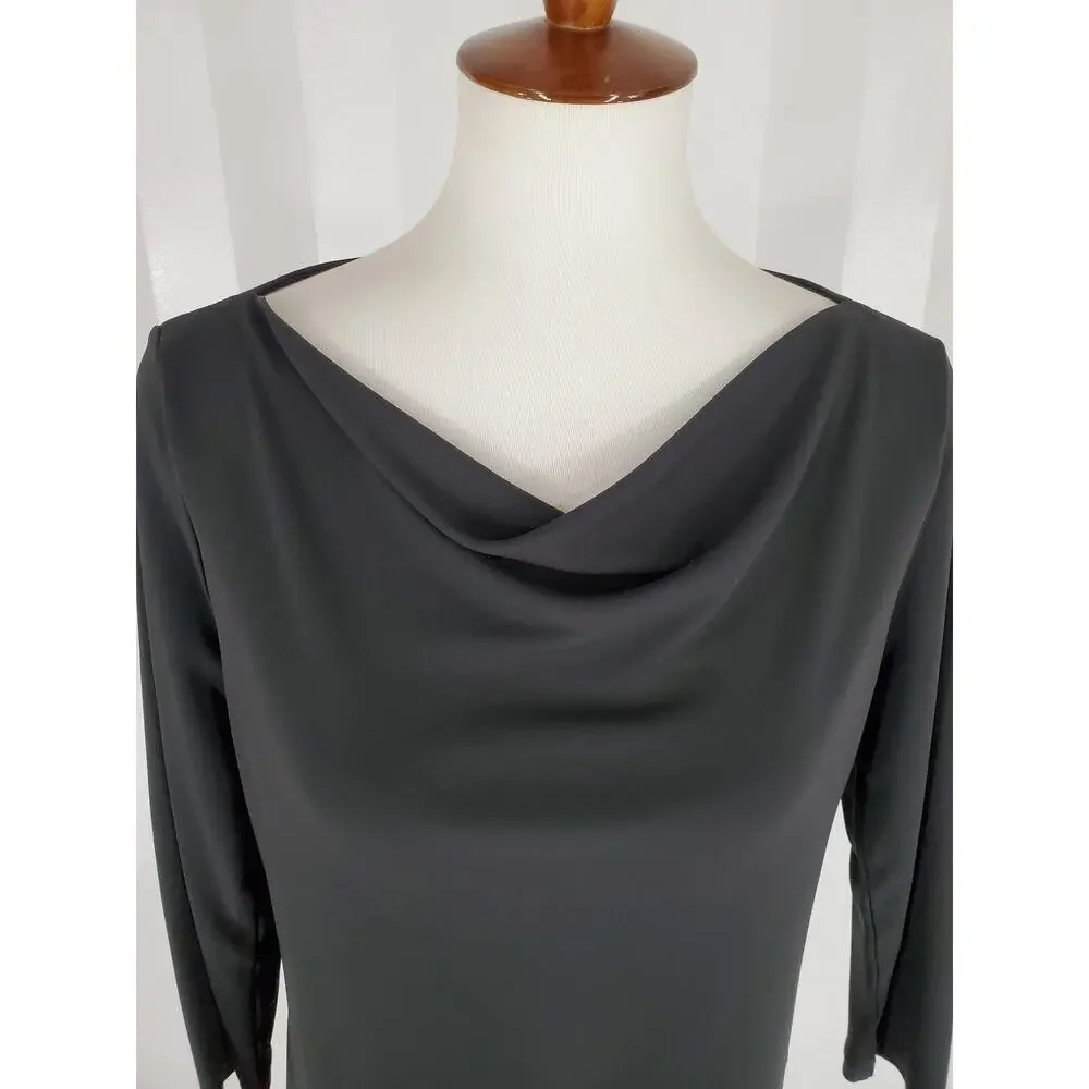 LIZ CLAIBORNE Women's Black Long Sleeve Blouse Sz L - Picture 5 of 10